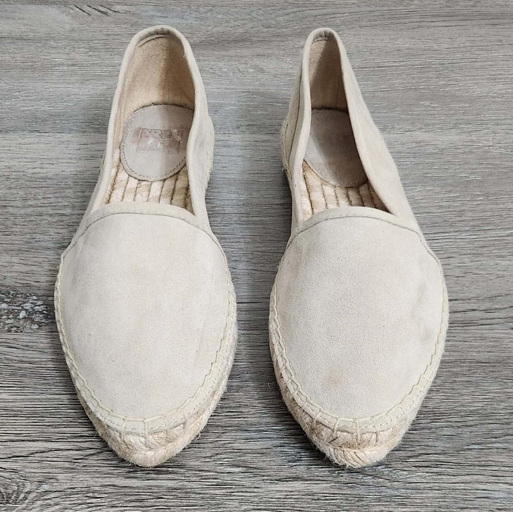 Frye Suede Espadrille Grey Beige‎